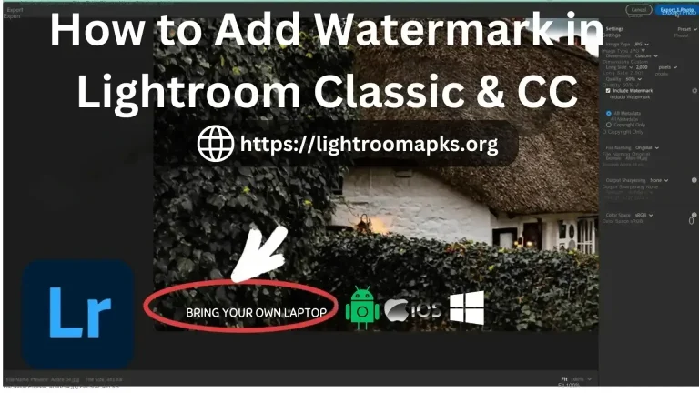 How to Add Watermark in Lightroom